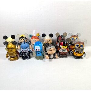 Disney Vinylmation Lot of 12 Pixar Star Wars Bruce Shark Wall-E C3PO Guido